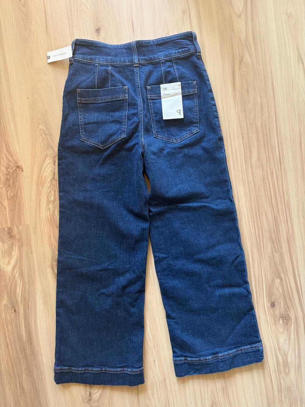 NWT Anthropologie Pilcro Wide-Leg Women’s Jeans The Skipper in Dark Blue - Picture 5 of 7